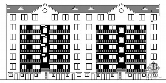 住宅楼cad水电施工图资料下载-[张家界]某六层住宅楼建筑结构水电施工图