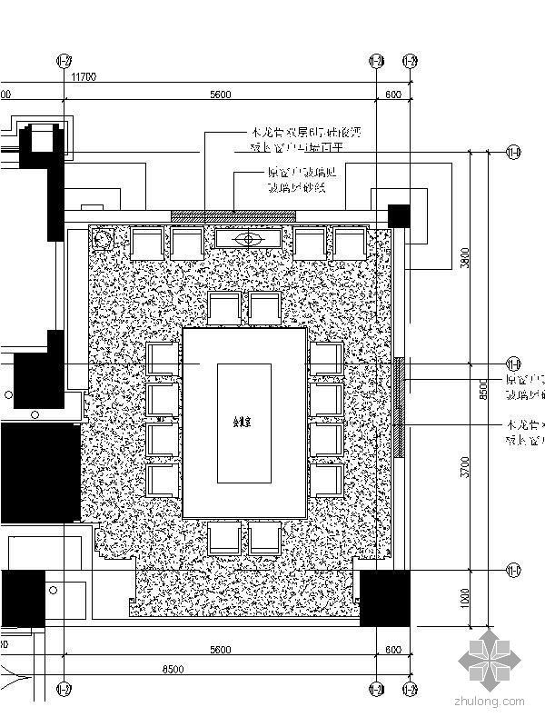 会议室施工图含效果图资料下载-[广东]公寓架空层小会议室施工图（含效果）