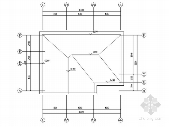 [新农村]2层乡村别墅建筑施工图（含效果图）-2层乡村别墅建筑平面图