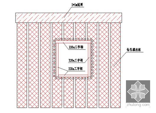 [云南]地铁区间中导洞法暗挖隧道开挖及超长大管棚支护专项施工方案69页-洞门破除正面示意图