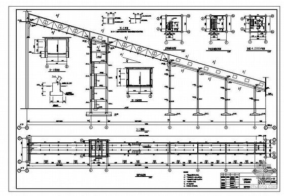 连廊基础梁结构图资料下载-某矿业公司选煤厂1#输煤栈桥结构图