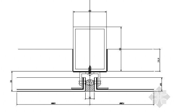 干挂铝塑板结点图资料下载-铝塑板幕墙横剖节点图