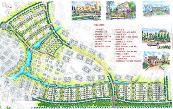 彩平图住宅景观素材资料下载-[江苏南京]住宅区二期景观设计方案