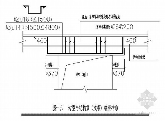 过梁施工节点资料下载-砌体结构圈梁及过梁节点构造详图