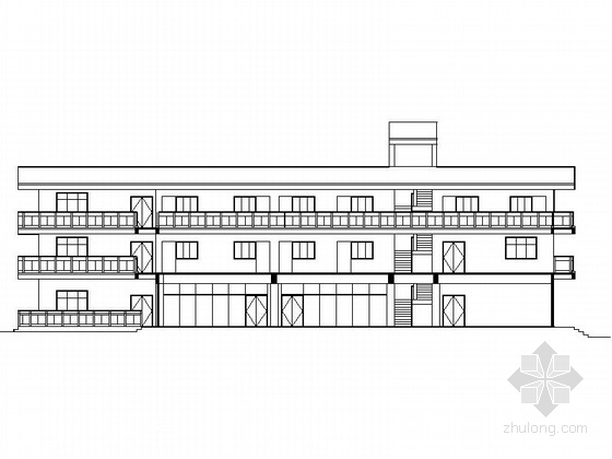 三层办公综合楼建施图资料下载-某三层小型办公综合楼建筑施工图