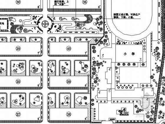 居住区园林绿化景观施工图资料下载-[杭州]某居住区绿化施工图设计
