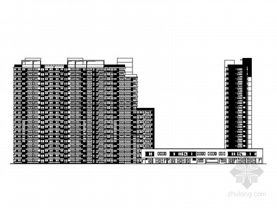 高层经济适用房户型资料下载-[温州]某经济适用房1、2号楼建筑施工图