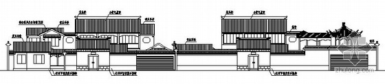 两层酒吧建筑施工图资料下载-某两层仿古庭院式建筑施工图