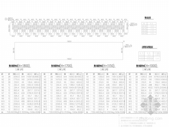 40+60+40m预应力连续刚构+（3×30+4×30+4×30）m简支连续箱梁高架桥图纸110张-墩柱钢筋构造图-(刚构中墩）