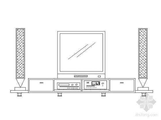 电视图块cad资料下载-电视及音响图块集