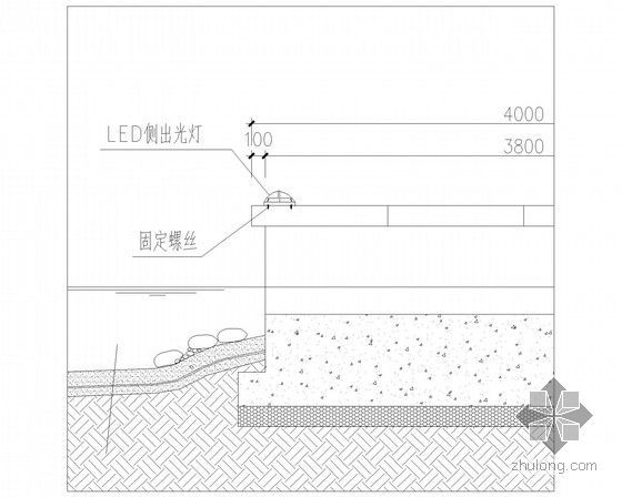 [湖南]知名公园电气设计施工图纸-龟壳灯安装大样图