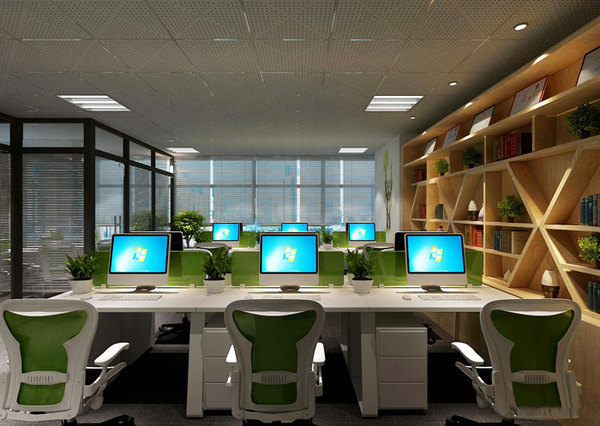 小型科技公司办公室装修设计效果图_3