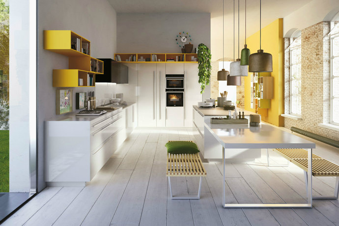 厨房照明图资料下载-现代简约风格大户型厨房设计图赏