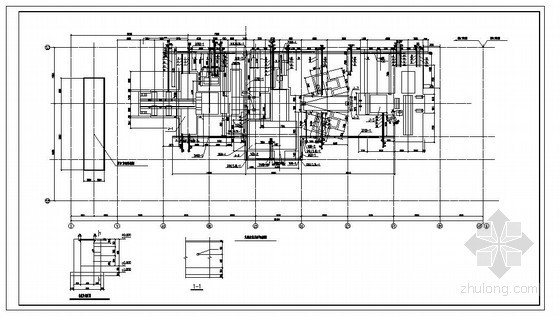 工业厂房大型设备基础资料下载-某大型设备基础结构设计图
