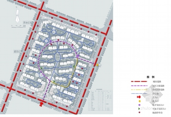 [河南]欧式风格住宅区规划方案文本(含CAD)-住宅区分析图