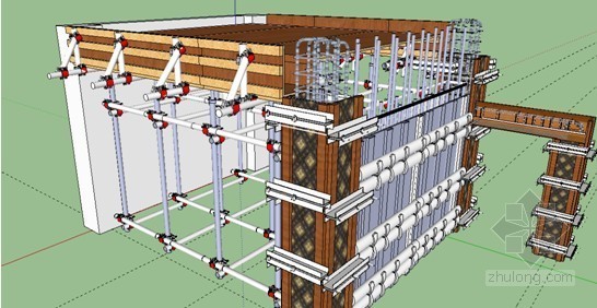 模架施工建模资料下载-Google  SketchUp 软件在施工技术交底中的应用