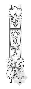 cad欧式铁艺栏杆资料下载-铁艺栏杆详图18