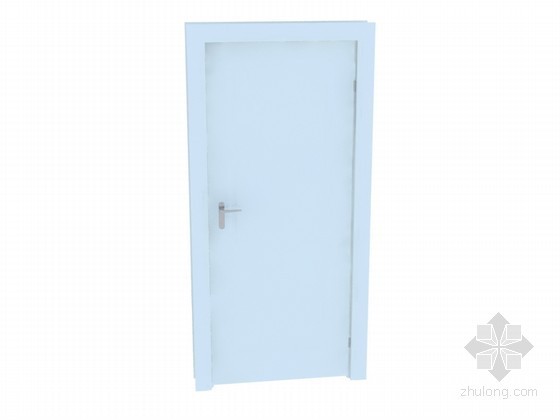 su门窗3d模型资料下载-简单室内门3D模型下载