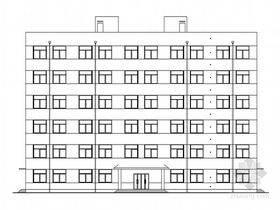 现代简约毕业设计图资料下载-[毕业设计]某公司六层办公综合楼建筑施工图