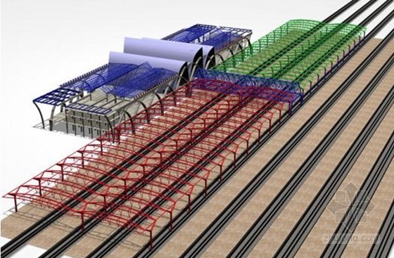地基详细图资料下载-[宁夏]钢框结构火车站站房新技术应用（详细三维效果流程分析图）
