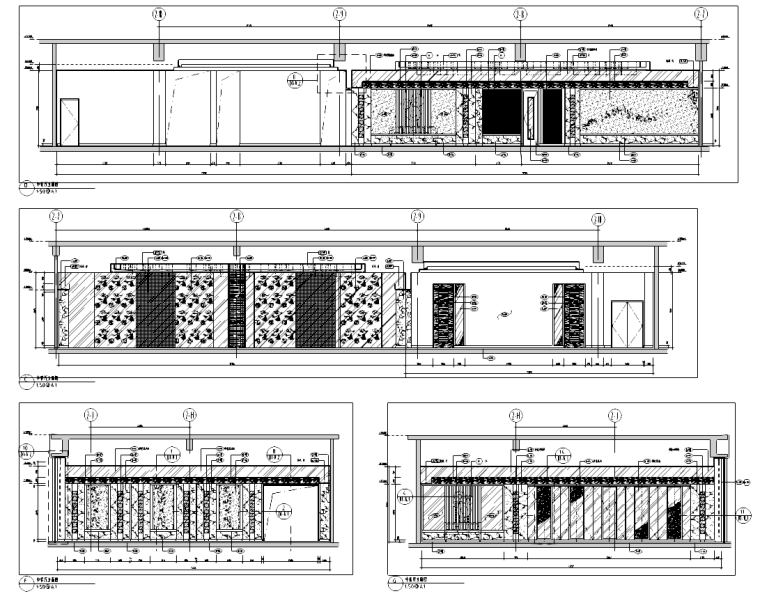 北京某五星酒店中餐厅室内设计施工图（含25张施工图）-中餐厅立面图2