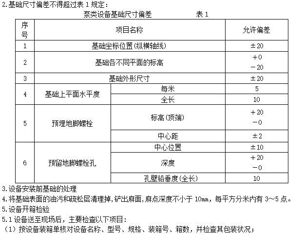 水泵设备基础图纸资料下载-武汉地铁水泵安装技术交底