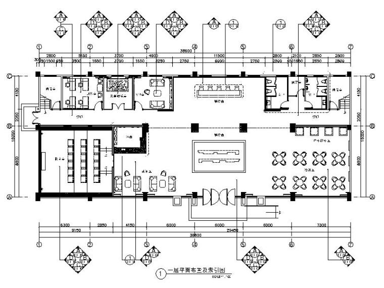 室内柱效果图资料下载-[厦门]时尚奢华高端大气售楼处室内设计施工图（含效果图）