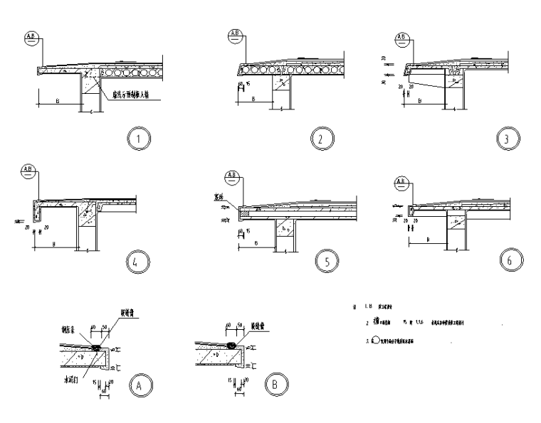 体育馆建筑构造详图资料下载-11个平屋面建筑构造节点详图