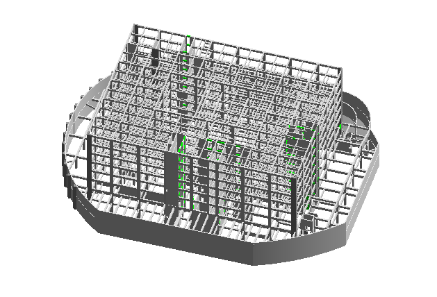 revit体育建筑模型资料下载-广联达二期Revit模型（含机电模型、建筑模型、装修模型、结构）