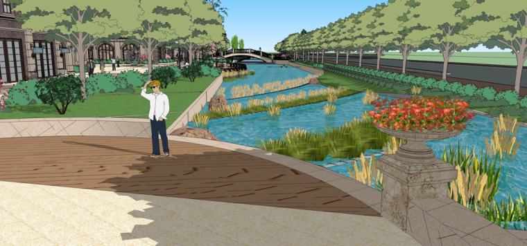 [江苏]无锡芦村浜景观河道规划设计（PPT+76页）-模型