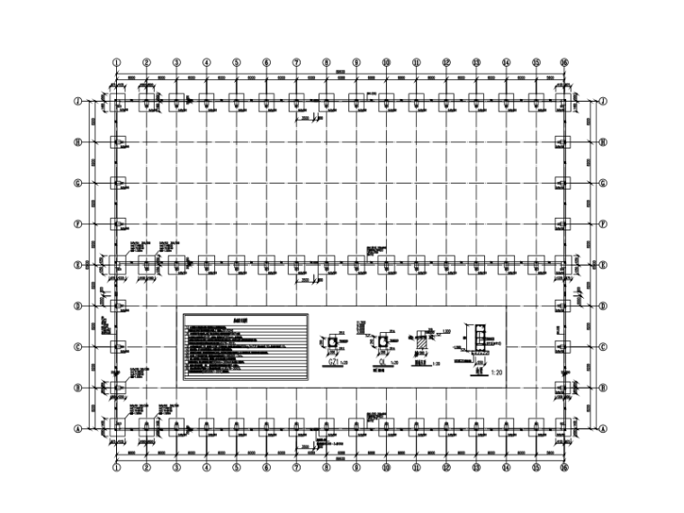 丙类仓库图纸资料下载-90mX66m门钢结构仓库（建筑、结构、电气、给排水）