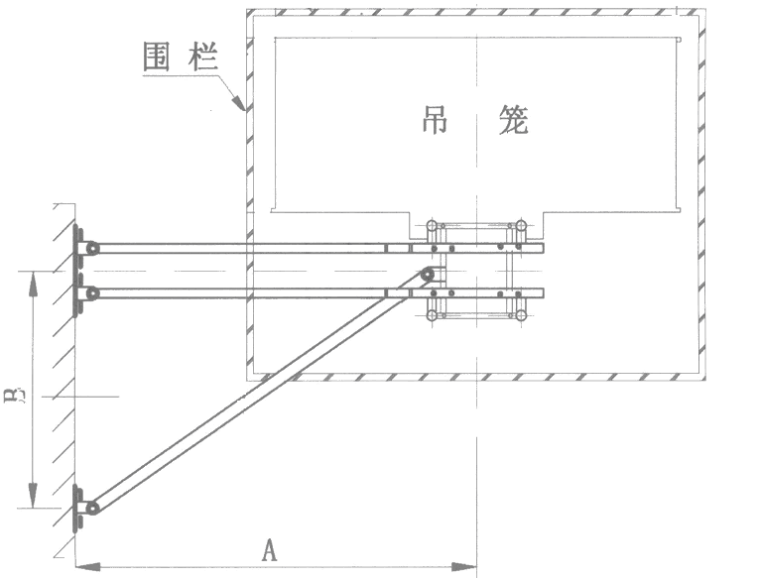 施工升降机CAD详图资料下载-EM-3-施工升降机附墙架篇