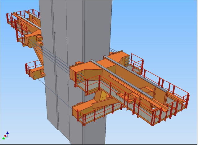 跨海大桥工程中MSS自行式移动模架的应用-MSS自行式移动模架托架结构总图
