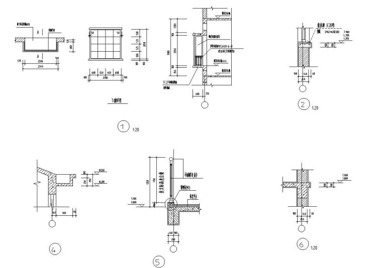 [广东]小型别墅建筑别墅施工图设计-节点详图