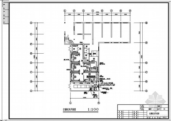 洁净厂房厂房节点资料下载-洁净厂房空调平面图
