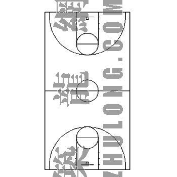 CAD图块篮球场资料下载-篮球场