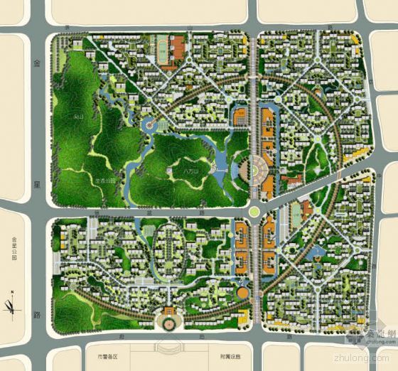 住宅区景观模型资料下载-[长沙]住宅区景观规划方案