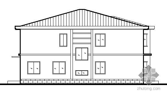 小型一层建筑施工图资料下载-某二层小型别墅建筑施工图(1#2#楼)