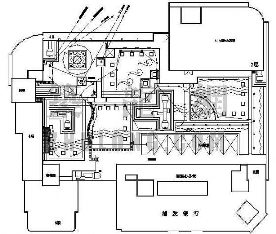 CAD音响布置图资料下载-屋面绿化照明、音响布置图