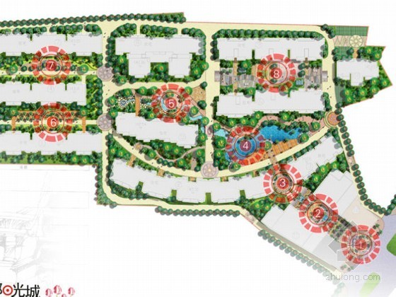 小居住区设计方案资料下载-[湖南]居住区环境景观扩初设计方案