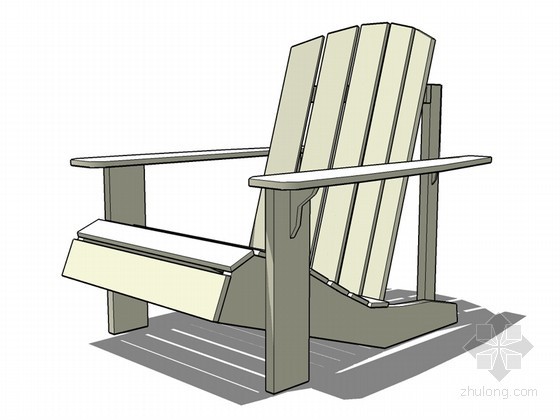 小区成品休闲座椅资料下载-室外休闲座椅SketchUp模型下载