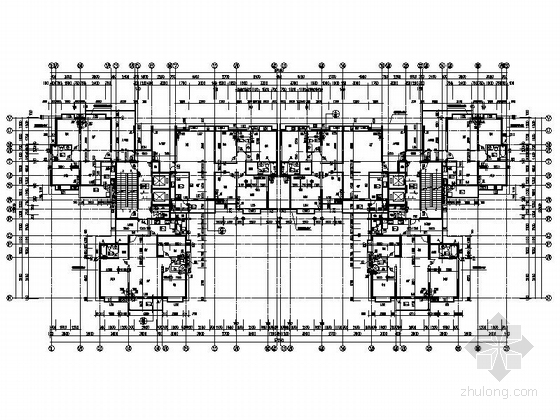 [广东]某二十四层商住楼建筑施工图（含效果图）-A栋6层平面图