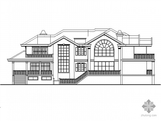 两层半别墅设计施工图资料下载-[成都]某二层别墅筑施工图（含多张效果图）