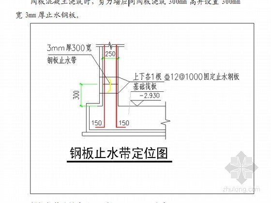 [湖南]框支剪力墙高层小区施工组织设计（174页）-钢板止水带 