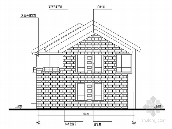 [辽宁]新中式风格住宅区规划设计方案施工图（含效果图）-新中式风格住宅区规划设计立面图
