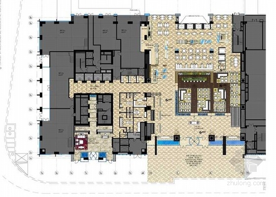 现代豪华风格室内设计资料下载-[天津]豪华综合性五星级商务现代风格酒店室内设计方案