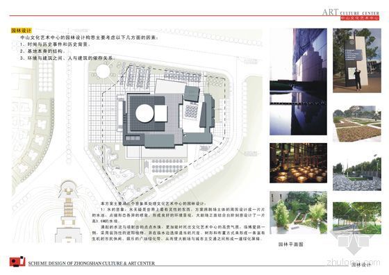 [中山]某文化艺术中心建筑方案文本-园林平面图