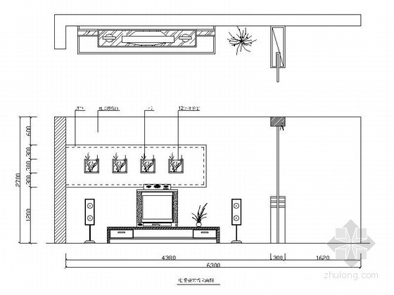 各式电视背景墙立面CAD图块下载立面图