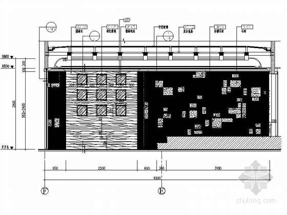 [北京]高贵欧式新古典主义风格两层别墅精装施工图（含方案）休息区立面图