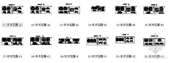 [上海]某独立别墅小区十二套二层别墅方案图-4